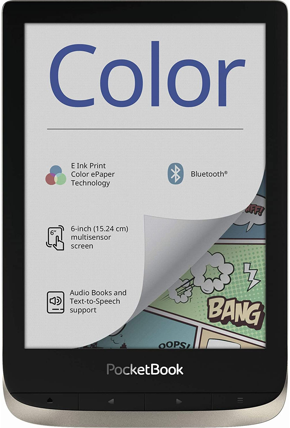 PocketBook POCKETBOOK COLOR MOONSILVER E-BOOK LIBRO ELECTRÓNICO 6'' TÁCTIL A COLOR HD 16GB RANURA MICROSD