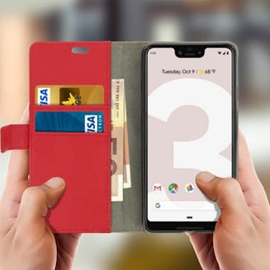 Avizar Funda libro billetera para Google Pixel 3 XL - Roj