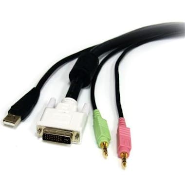 StarTech.com StarTech.com Cable KVM 4 en 1 de 1,8m con DVI USB