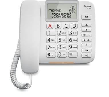Gigaset Gigaset DL380 Teléfono analógico Blanco Identifica