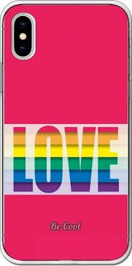 BeCool Funda Silicona iPhone XS - BeCool  Love Colors Dia