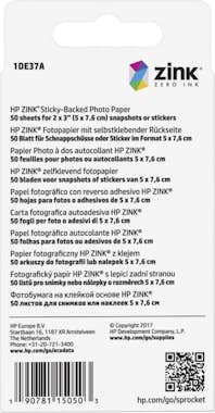 HP HP Papel fotográfico adhesivo ZINK de 50 hojas/5 x