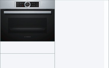 Horno Bosch Cbg633ns3 Cristal Negro Inox 45cm Multifuncion 10 Funciones 47l  Display A+