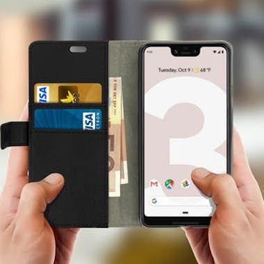 Avizar Funda libro billetera para Google Pixel 3 - Negra