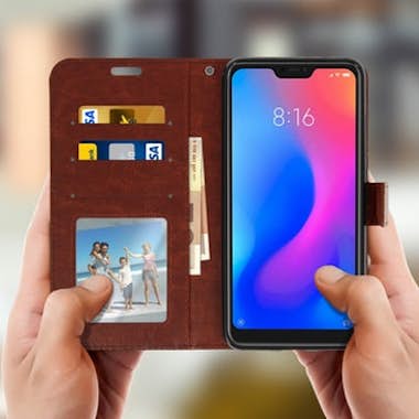 Avizar Funda Libro Billetera Vintage para Xiaomi Mi A2 -