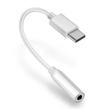 Avizar Adaptador USB tipo C a Jack 3,5 mm hembra - Blanco