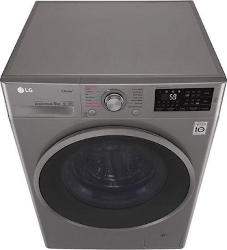Compra LG F4J6TY8S lavadora Independiente Carga frontal Negro, Acero inoxidable 8 kg 1400 RPM A+++-30% | Phone