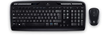 Logitech Logitech MK320 teclado RF inalámbrico Griego Negro