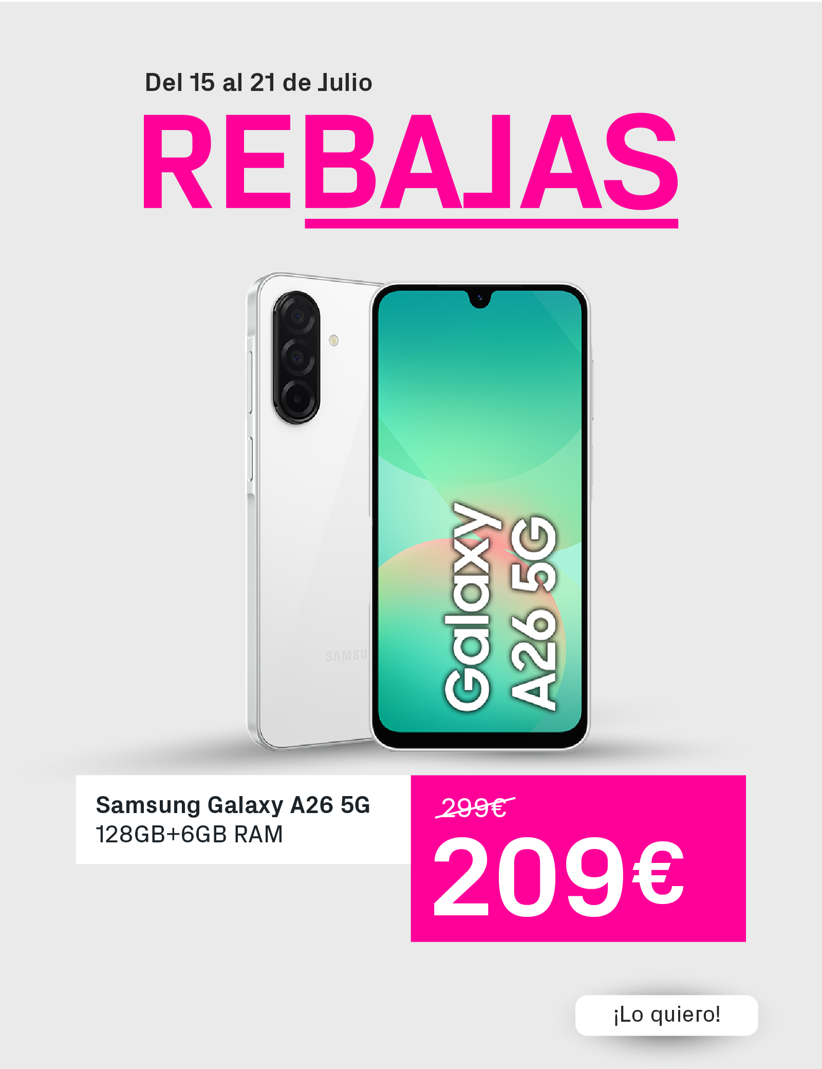 Samsung Galaxy A26 5G 128GB+6GB RAM | Phone House