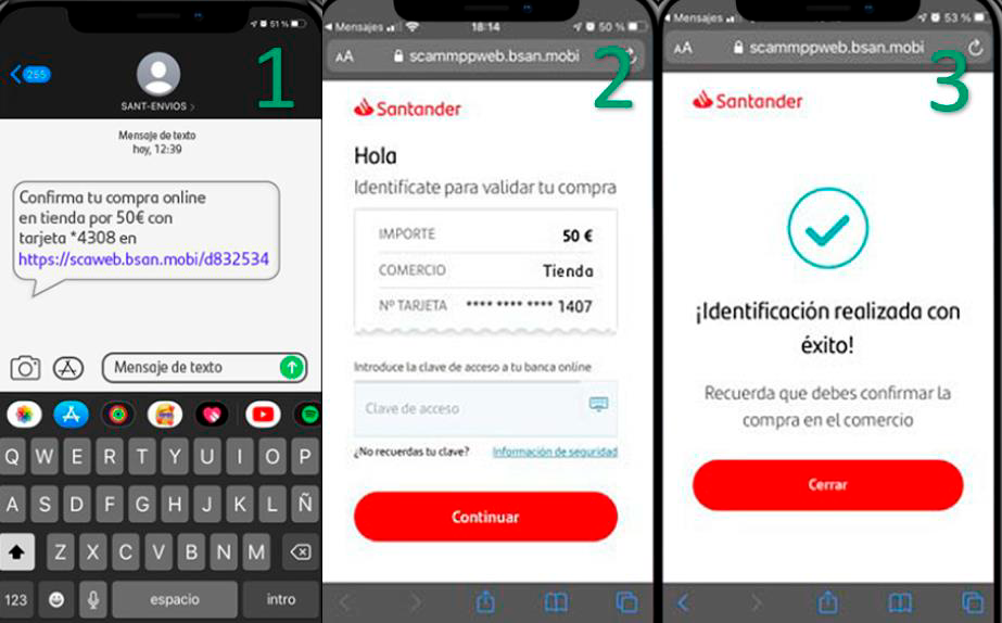 Pantallas App Santander